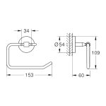 GROHE BauCosmopolitan toalettpapír-tartó - króm - Image 2