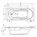 Riho Future 170X75 cm Egyenes Akril Kád (B073001005) - Image 2