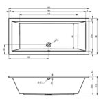 Riho Lusso 200X90 cm Egyenes Akril Kád (B016001005) - Image 3