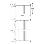 GROHE BauCosmopolitan fali törölközőtartó polccal - króm - Image 2