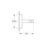 GROHE BauCosmopolitan fürdőköntös akasztó - króm - Image 2