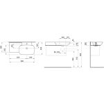 LAUFEN INO 90x45 cm mosdó bal oldali rakodófelülettel - fehér - Image 7