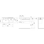LAUFEN INO 90×45 cm fehér mosdó jobb oldali rakodófelülettel - fehér - Image 6
