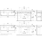 LAUFEN Pro S 130x46 cm dupla mosdó - Image 5