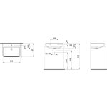 LAUFEN PRO S 60x46,5 cm mosdó, csiszolt alsó felülettel - Image 5