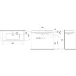 LAUFEN Pro S 105×46 cm fehér mosdó csiszolt alsó felülettel - Image 3