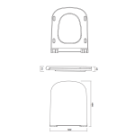 Cersanit CASPIA SLIM duroplast WC-ülőke Soft Close Easy-Off - Image 4
