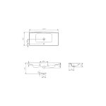 Cersanit CREA 100x46 bútorra ültethető mosdó - Image 4