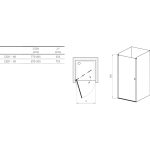RAVAK CHROME Zuhanyajtó CSD1 80x195 cm - krómhatású - Image 6