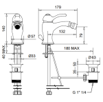Bugnatese Lem bidécsaptelep - króm (1923CR) - Image 2
