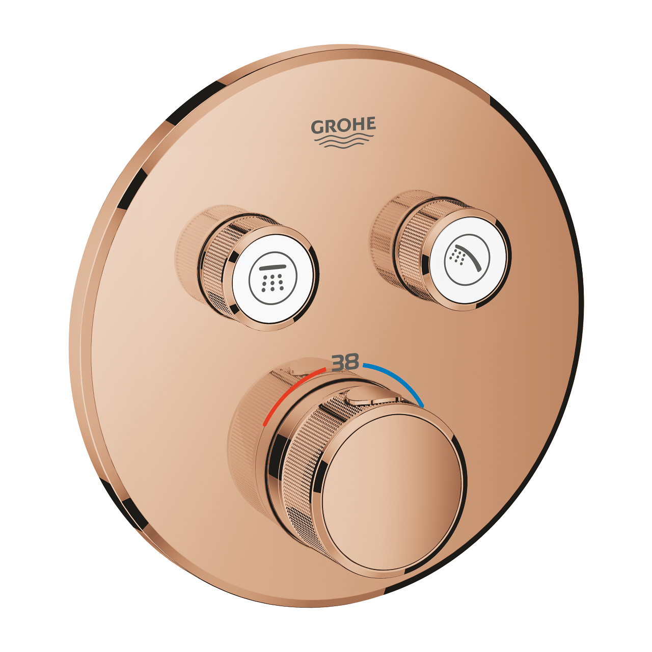 29119DA0_1_1 Grohtherm SmartControl Termosztát falsík mögötti telepítéshez, 2 fogyasztóra - Warm Sunset (29119DA0) - Image 1