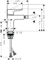Hansgrohe Metris króm bidécsaptelep (31280000) - Image 2