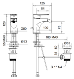 Bugnatese CENTURY bidécsaptelep leeresztővel - króm (3623CR) - Image 2