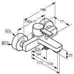 Kludi ZENTA kádcsaptelep (386700575) - Image 4