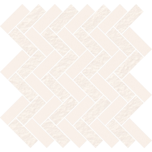 White Micro Mosaic Parquet Mix 33,1X33,1