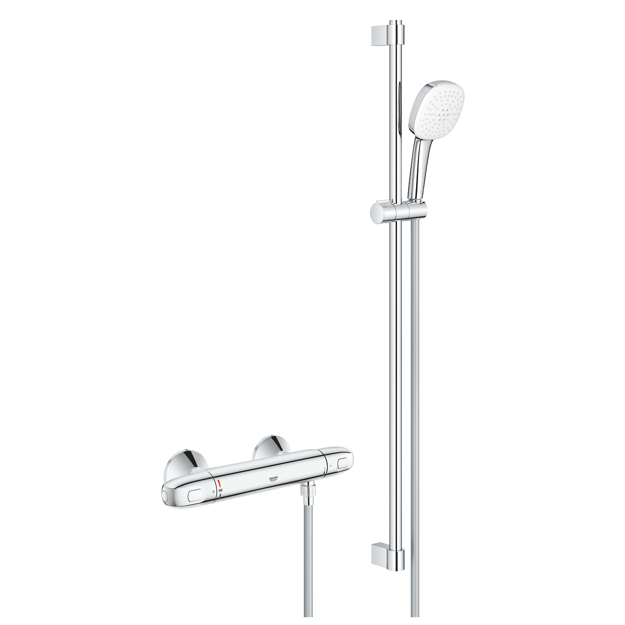 34824005_1_1 Grohe Grohtherm 1000 Termosztátos zuhanycsaptelep Tempesta Cube zuhanyszettel (34824005) - Image 1