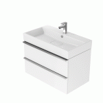 Cersanit Virgo alsószekrény 80 × 43 cm – fényes fehér, fekete fogantyúval (S522-025) – KIFUTÓ - Image 2