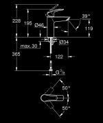 Grohe Eurosmart Mosdócsaptelep M-es Méret leeresztő nélkül (23324003) - Image 4