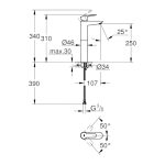 GROHE BauEdge XL-es mosdócsaptelep - leeresztő nélkül - Image 5
