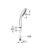 Grohe Euphoria 110 Mono zuhanyszett, fix fali tartó, 1 funkciós (27354000) - Image 2