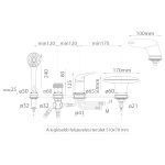 M-Acryl Niagara kádcsaptelep, króm – vízeséses, kádperemre szerelhető - Image 3