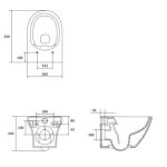 Cersanit Larga Oval CleanOn fali WC szett ülőkével - Image 4