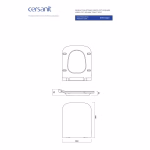 Cersanit Virgo City Square Slim Soft Close WC-ülőke - Image 2