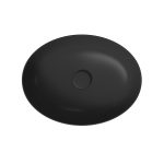 Cersanit Larga Ellipse 50×38 cm pultra ültethető mosdó – matt antracit - Image 2
