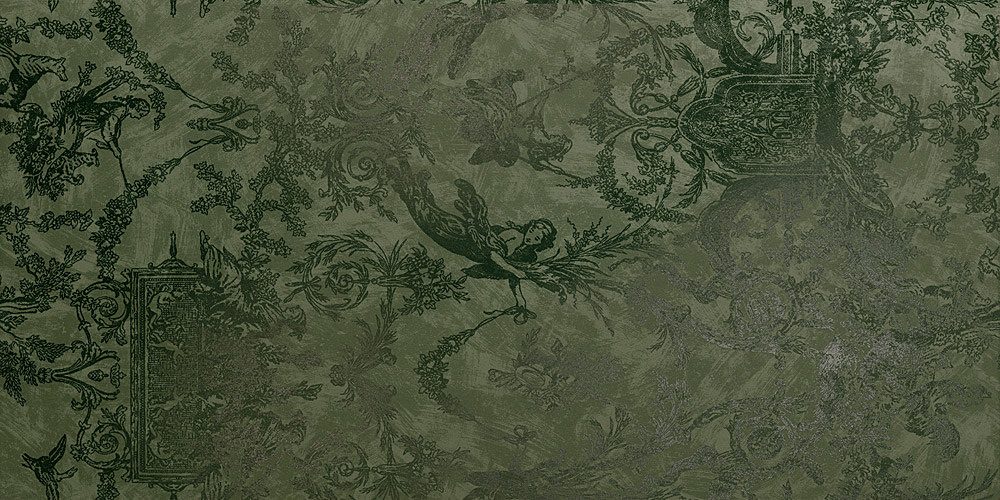 d3d_default_1074155 Cir Chromagic Toile De Jouy Olive Ret. 60X120 - 2Db Dekor csempe (1074155) - Image 1
