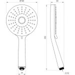 Ravak Flat XXL 961.00CR kézi zuhanyfej Air – króm - Image 3