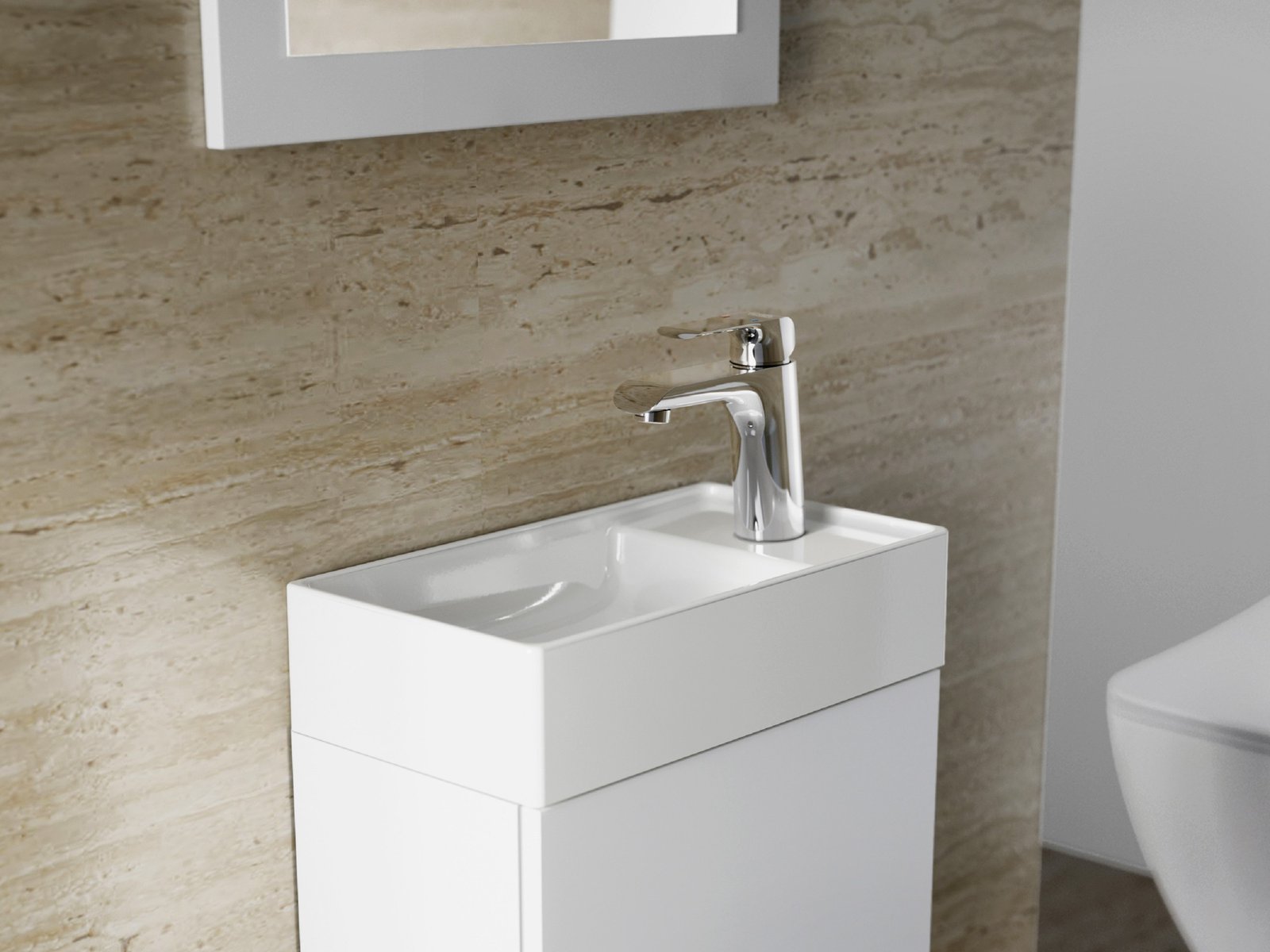 ravak_veda_slim_xjx01240000_01 Ravak Veda Slim 40x22 cm Kézmosó (XJX01240000) - Image 1