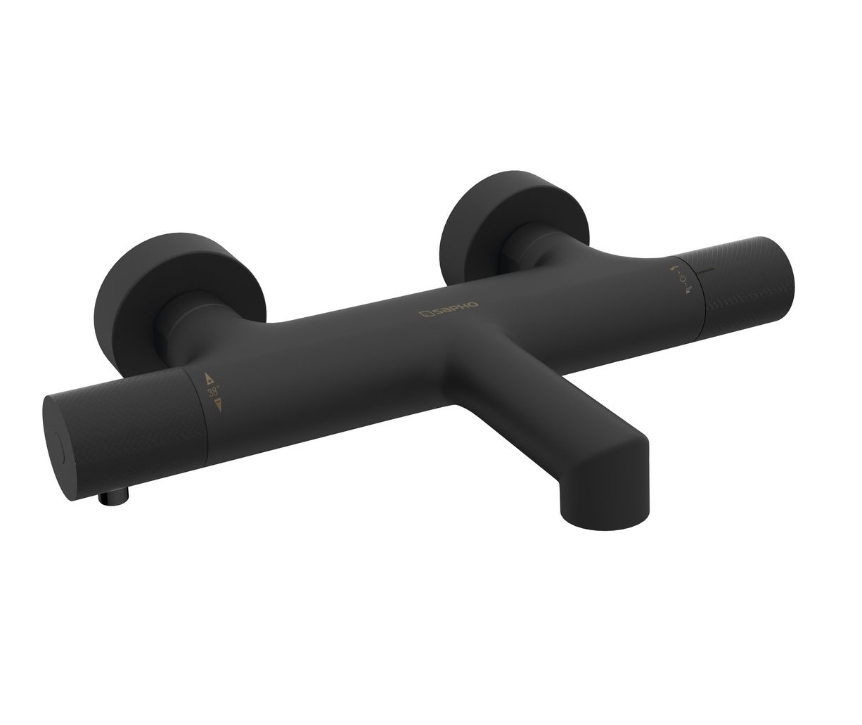 wd010b.192139656954723 Sapho SOLARIS termosztátos kádtöltő csaptelep, matt fekete (WD010B) - Image 1