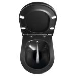 Sapho Avva Rimless Fali WC Beépített Bidézuhannyal, Fekete 35,5X53 cm (100312-110) - Image 5