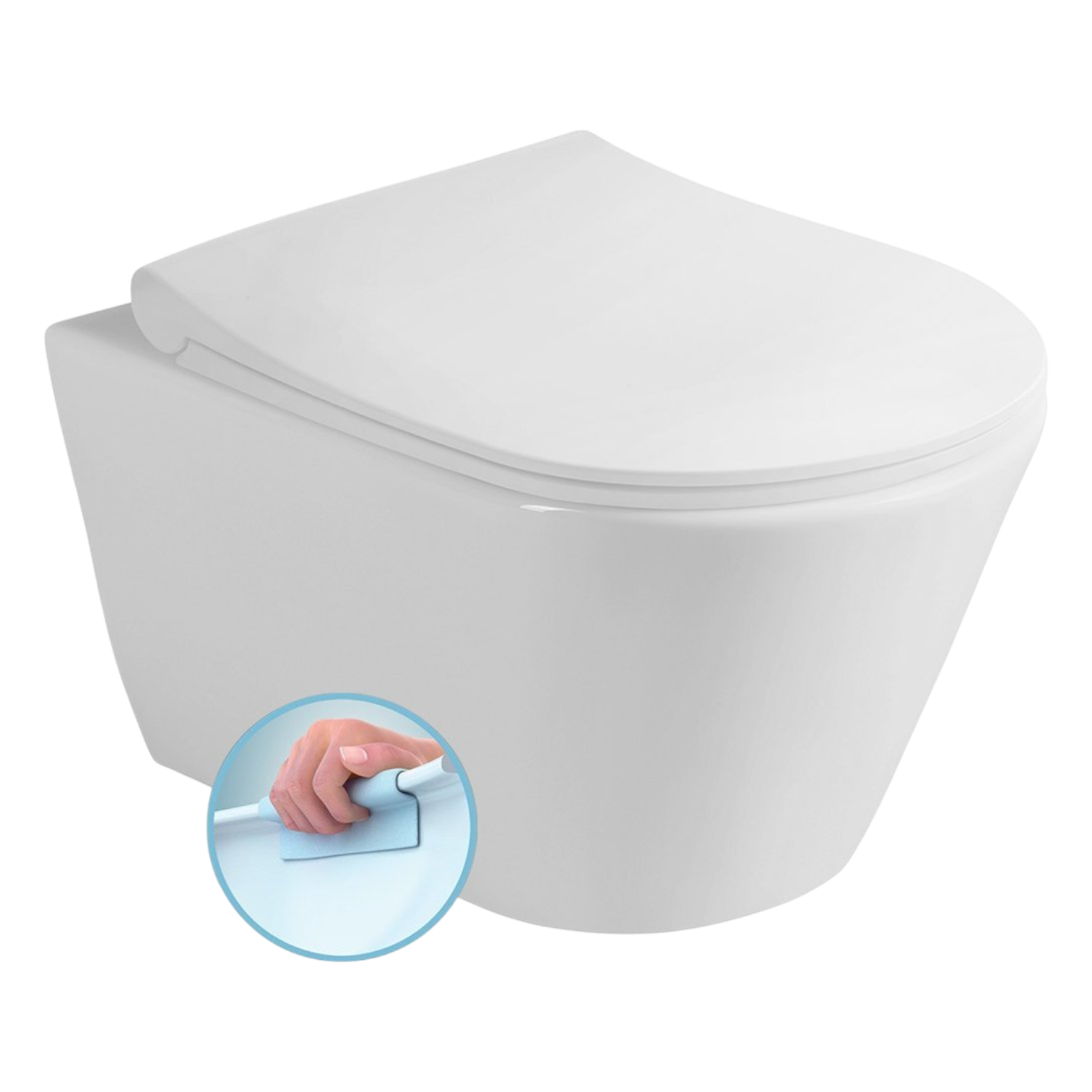 100314.137417478709838 Sapho Avva Rimless Fali WC, 53X36 cm (100314) - Image 1