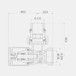 AQUALINE C-START radiátorszelep – matt fekete (SC237B) - Image 2