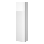 Cersanit Virgo 160x40 fehér magas szekrény kiállított darab, Cersanit Virgo S4019-007 faliszekrény, Virgo fényes fehér magas fürdőszobaszekrény, Cersanit Virgo króm fogantyús szekrény, 160 cm magas fehér fürdőszobaszekrény outlet