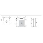 LAUFEN BASE 60 cm tükrös szekrény LED világítással - sötét szil - Image 4