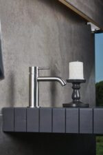 Bugnatese KIRVY STEEL Mosdó csaptelep leeresztő nélkül szálcsiszolt acél színben (9013SAC) - Image 4