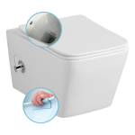 Sapho Porto Rimless Fali WC Bidézuhannyal, Csapteleppel, 36X52 cm (Pz102RX)