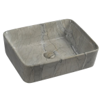 SAPHO DALMA pultra ültethető mosdó 47,5×37,5 cm szürke márvány