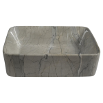 SAPHO DALMA pultra ültethető mosdó 47,5×37,5 cm szürke márvány - Image 4