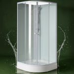AQUALINE AIGO íves zuhanybox, 90x90x206cm - átlátszó üveggel - Image 2