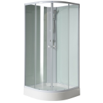 AQUALINE AIGO íves zuhanybox, 90x90x206cm - átlátszó üveggel