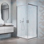 H2O Comfort C szögletes zuhanykabin 90x90-es, átlátszó üveggel, tolóajtóval