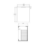 Cersanit City 60 cm szennyestartós szekrény pult alá szerelhető - fényes fehér színben - Image 5