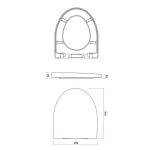 Cersanit Parva duroplast Soft Close WC-ülőke - Image 2