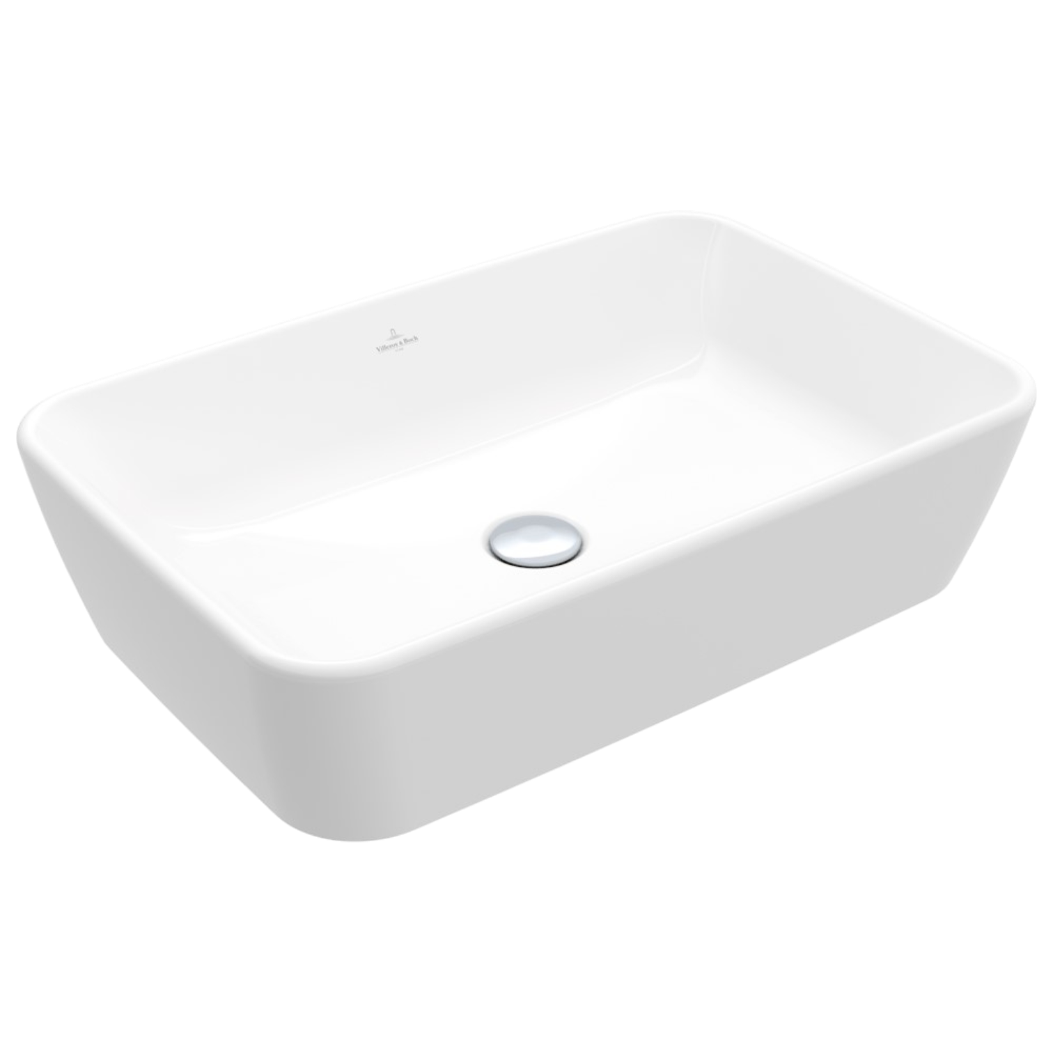 5a276101 Villeroy & Boch Architectura Ráültethető Mosdó Szögletes, 600X405Mm Fehér Alpin, Túlfolyó Nélkül (5A276101) - Image 1
