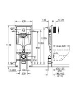 Grohe Rapid SL 2 Az 1-Ben WC Szett Tartállyal, Króm Nyomólappal (38763001) - Image 2