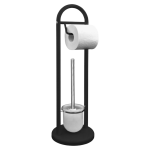 Sapho Ridder Unique Álló WC kefe És WC Papír Tartó, Fekete (11109410)