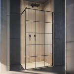 Radaway Modo New Black II Factory Walk-in fekete zuhanyfal 100x200x90cm - Kiállítási darab